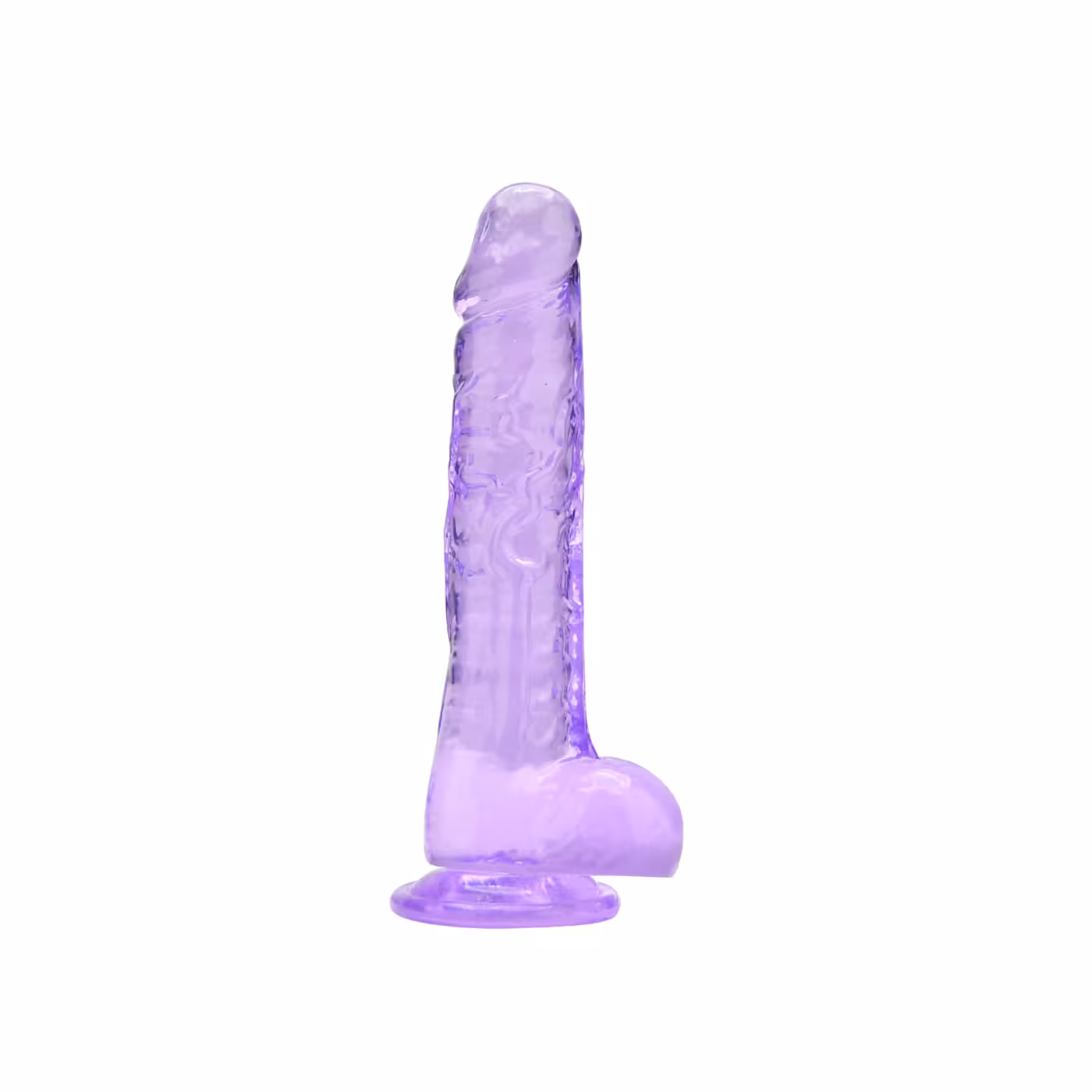 Loving Joy 8 Inch Dildo with Balls Purple image 3