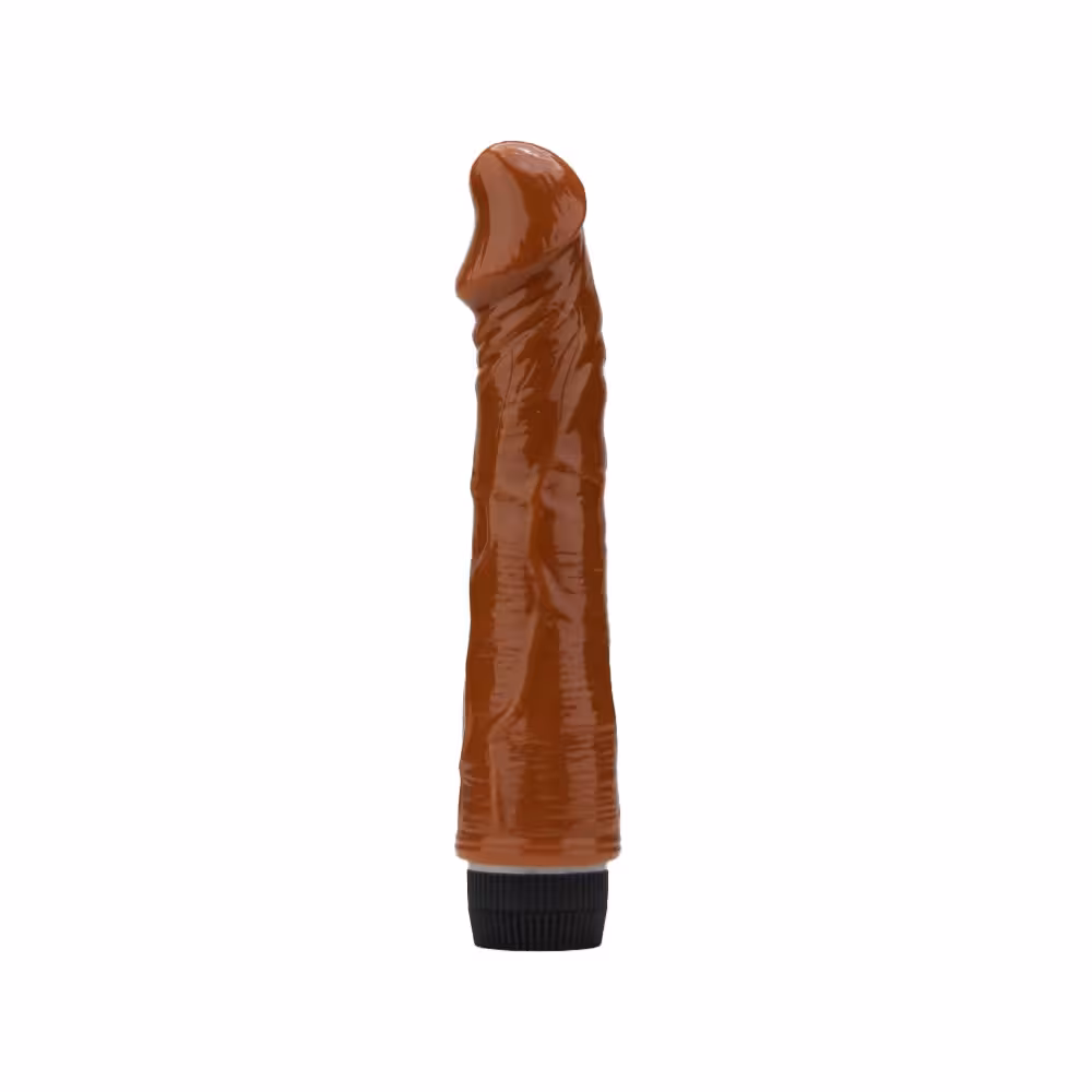 Loving Joy 8 inch Realistic Vibrator Brown image 3