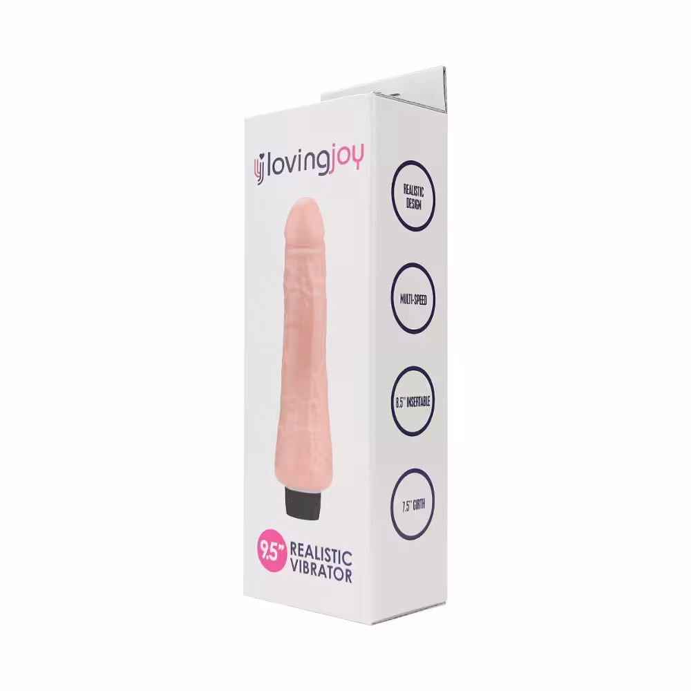 Loving Joy 9.5 inch Realistic Vibrator Vanilla image 7