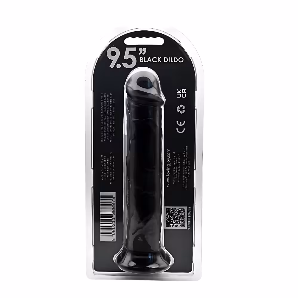 Loving Joy 9.5 Inch Suction Cup Dildo Black image 5