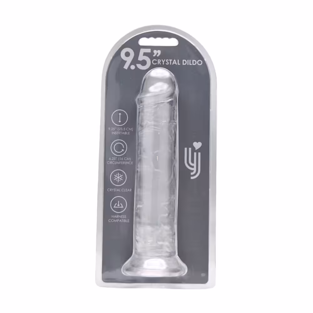 Loving Joy 9.5 Inch Suction Cup Dildo Clear image 5