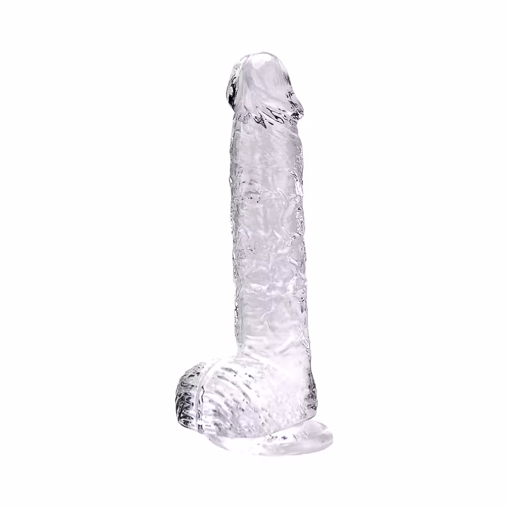 Loving Joy 9 Inch Dildo with Balls Clear image 2