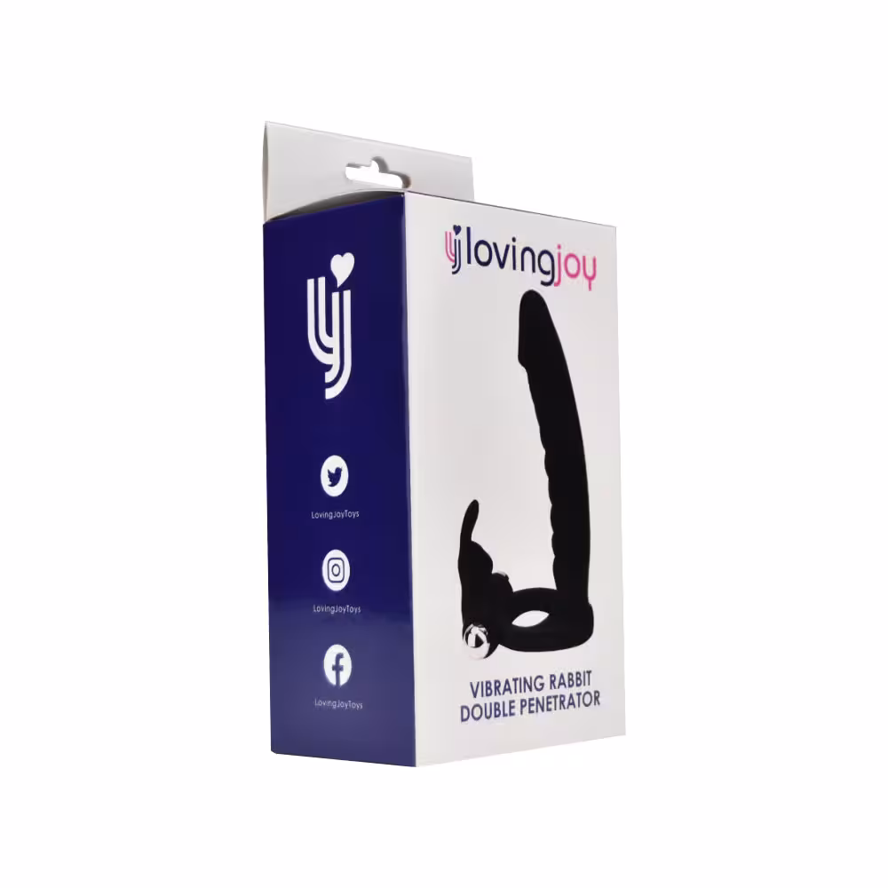 Loving Joy Double Fun Vibrating Rabbit Double Penetration Strap-On image 2