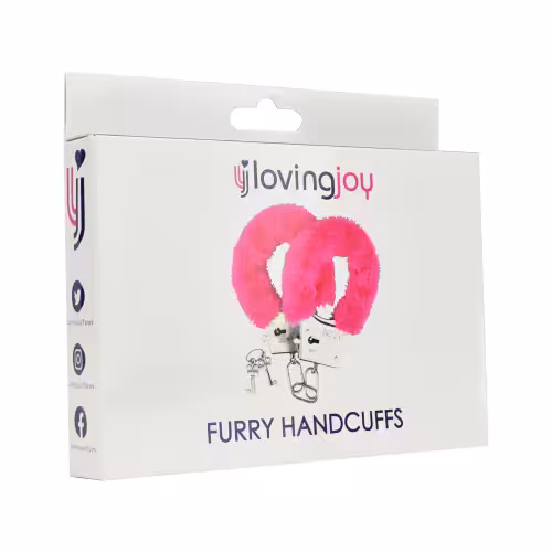 Loving Joy Furry Handcuffs Pink image 2