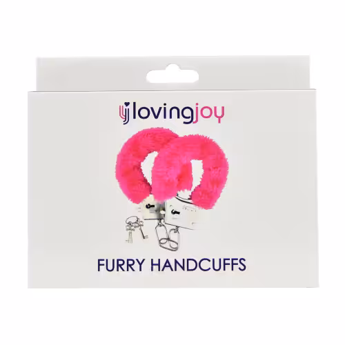 Loving Joy Furry Handcuffs Pink image 4