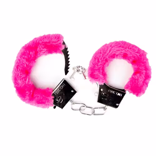 Loving Joy Furry Handcuffs Pink image 5