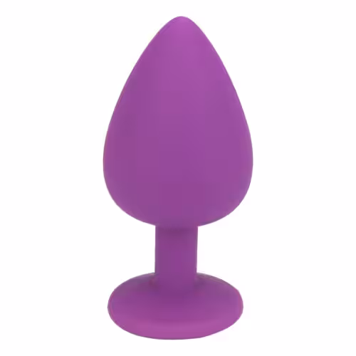 Loving Joy Jewelled Silicone Butt Plug Purple -Large image 3