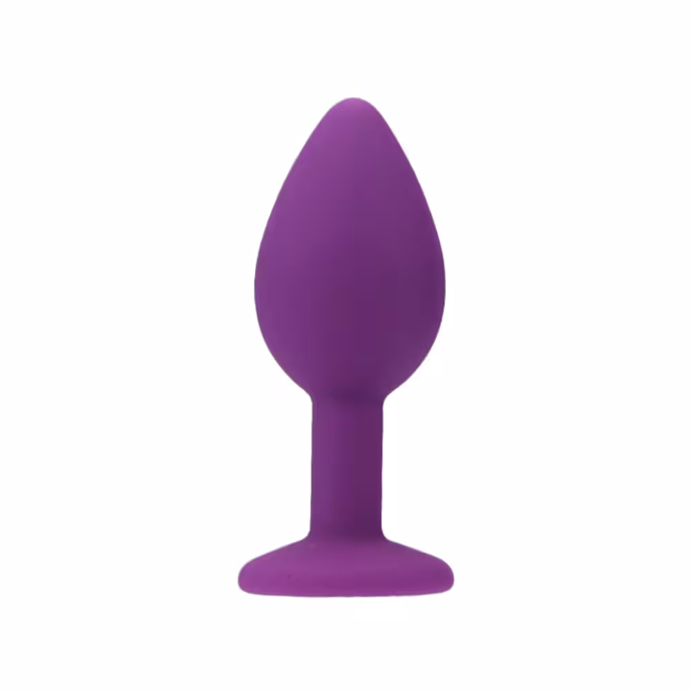 Loving Joy Jewelled Silicone Butt Plug Purple -Small image 3