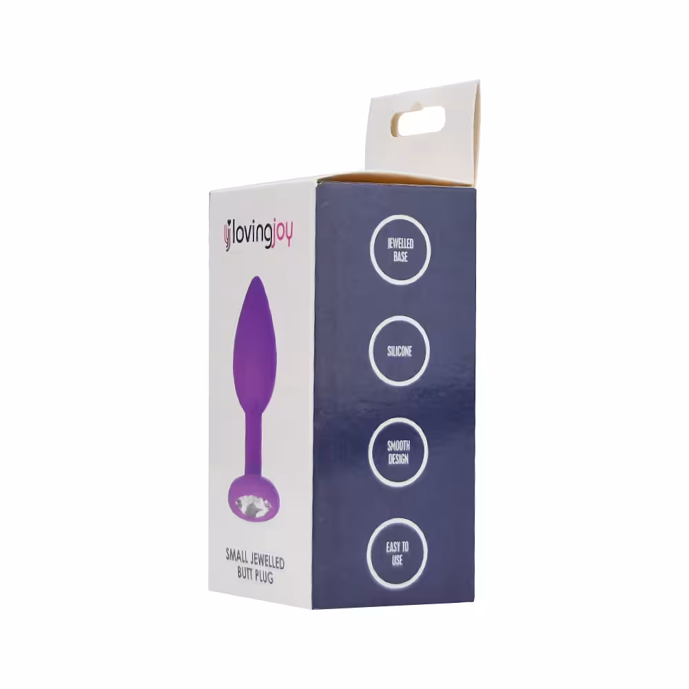 Loving Joy Jewelled Silicone Butt Plug Purple -Small image 7