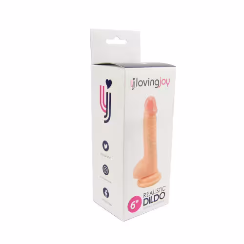 Loving Joy Realistic Dildo with Balls and Suction Cup 6 inch image 4