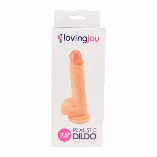 Loving Joy Realistic Dildo with Balls and Suction Cup 7.5 Inch image 3
