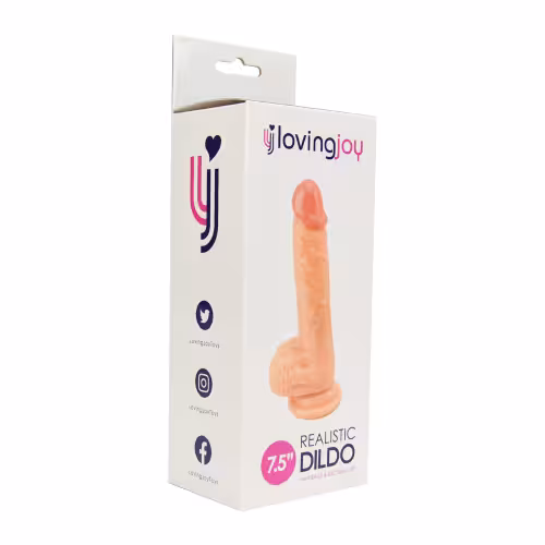 Loving Joy Realistic Dildo with Balls and Suction Cup 7.5 Inch image 4
