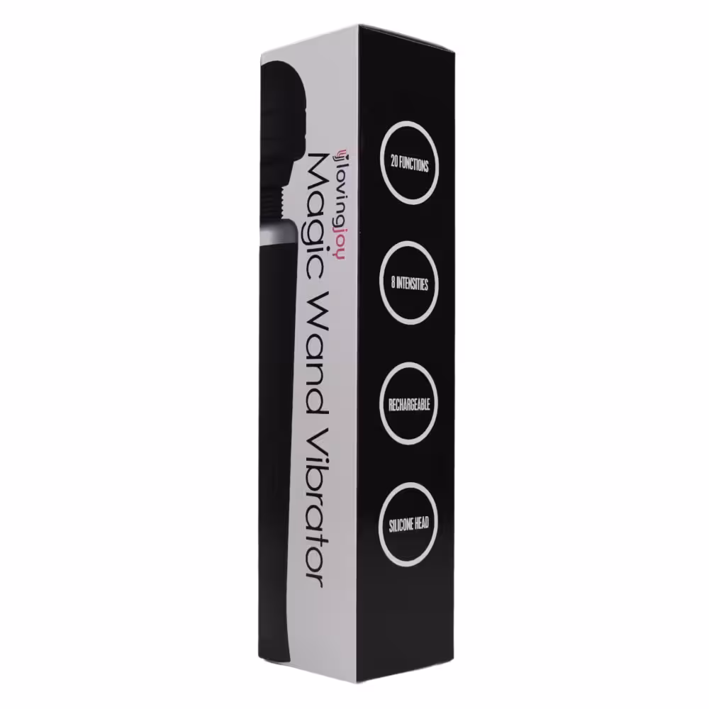 Loving Joy Rechargeable Magic Wand Vibrator Black image 6
