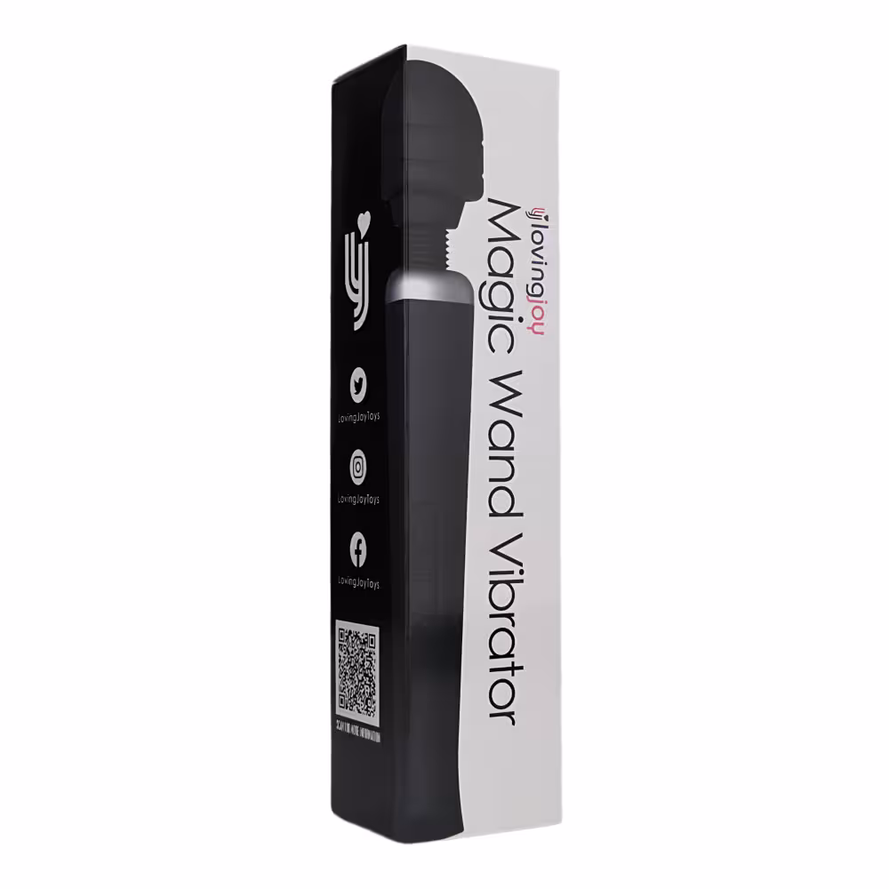 Loving Joy Rechargeable Magic Wand Vibrator Black image 7