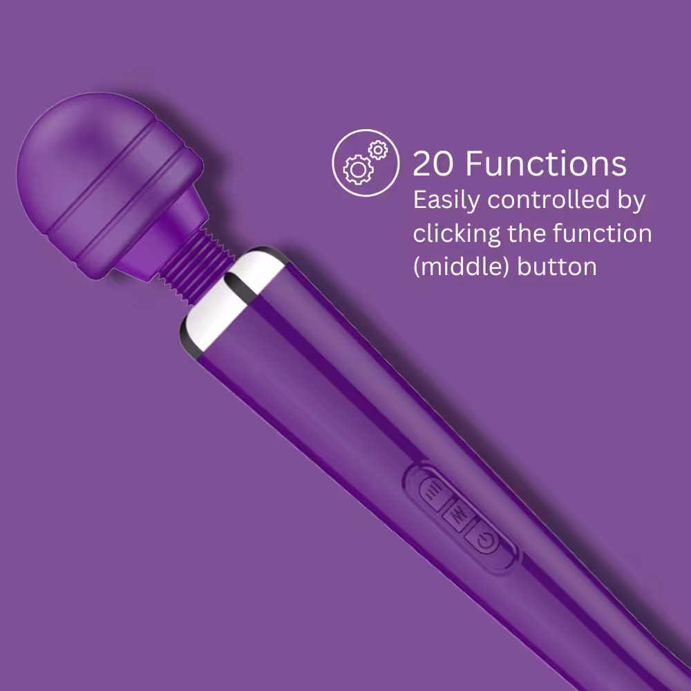 Loving Joy Rechargeable Magic Wand Vibrator Purple image 4