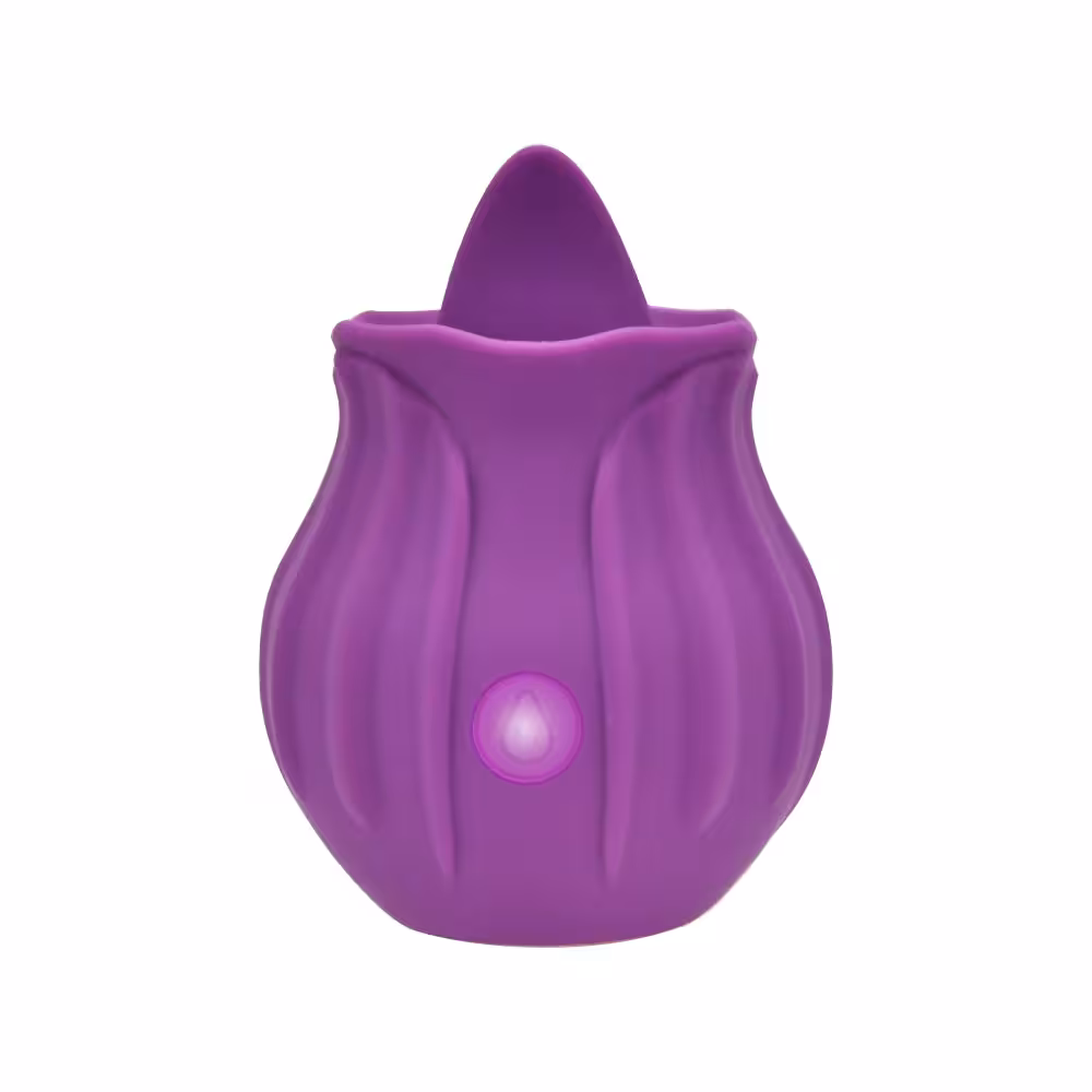 Loving Joy Rose Licking Clitoral Vibrator Purple image 3
