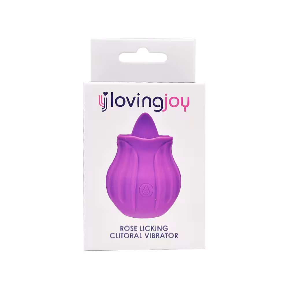 Loving Joy Rose Licking Clitoral Vibrator Purple image 6