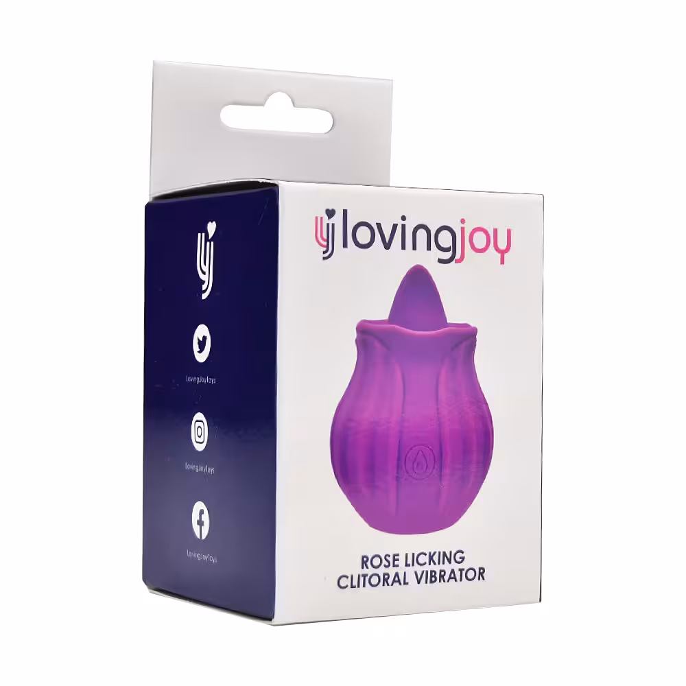 Loving Joy Rose Licking Clitoral Vibrator Purple image 7
