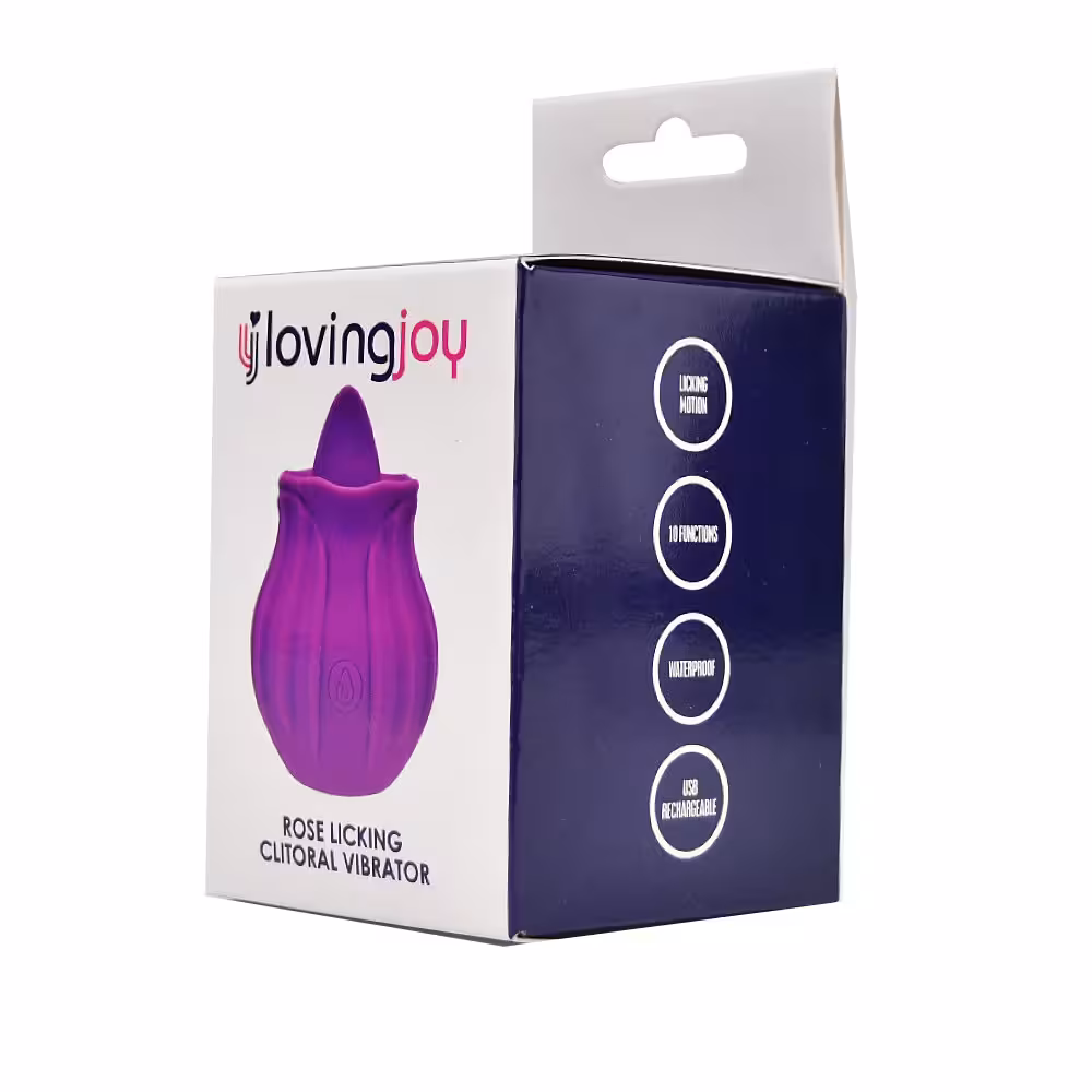 Loving Joy Rose Licking Clitoral Vibrator Purple image 8