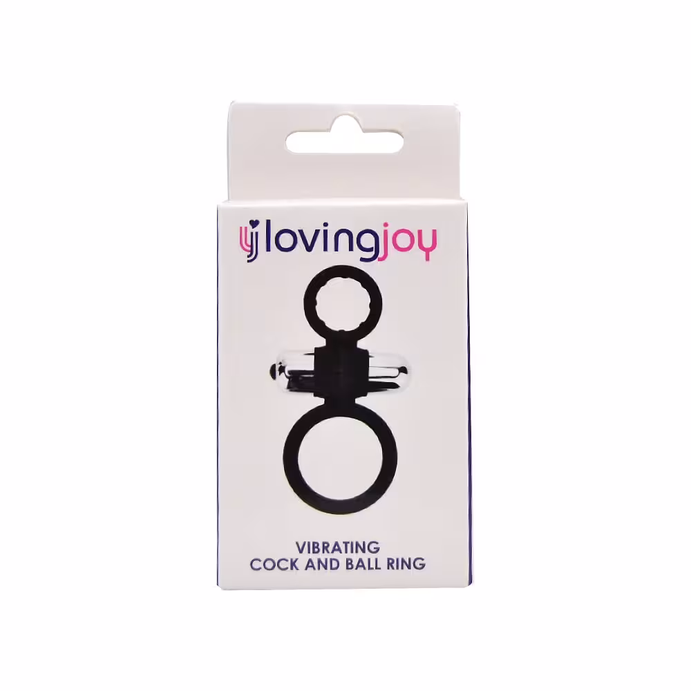 Loving Joy Silicone Vibrating Cock and Ball Ring image 4