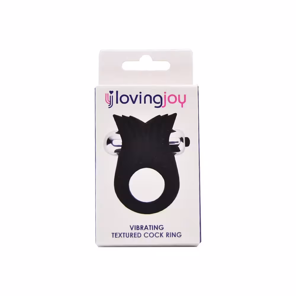 Loving Joy Silicone Vibrating Textured Cock Ring image 5
