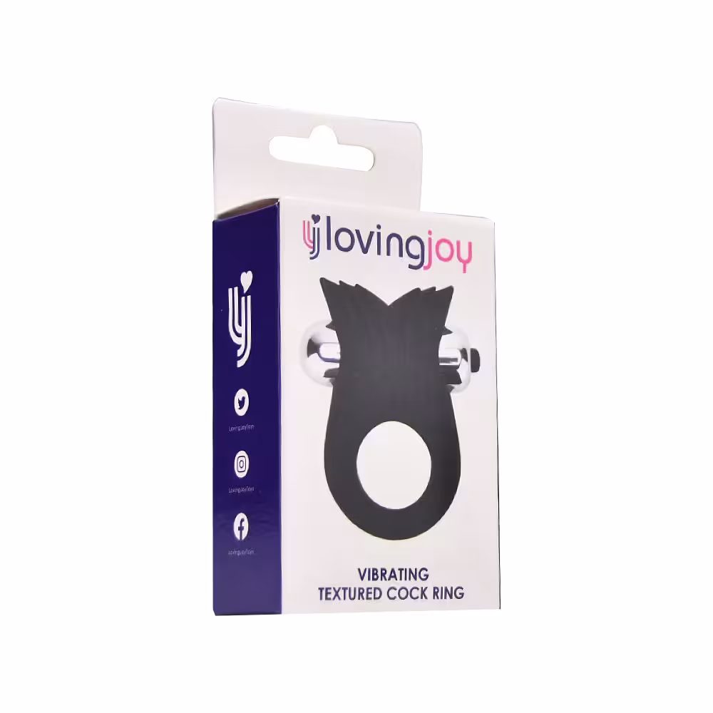 Loving Joy Silicone Vibrating Textured Cock Ring image 7