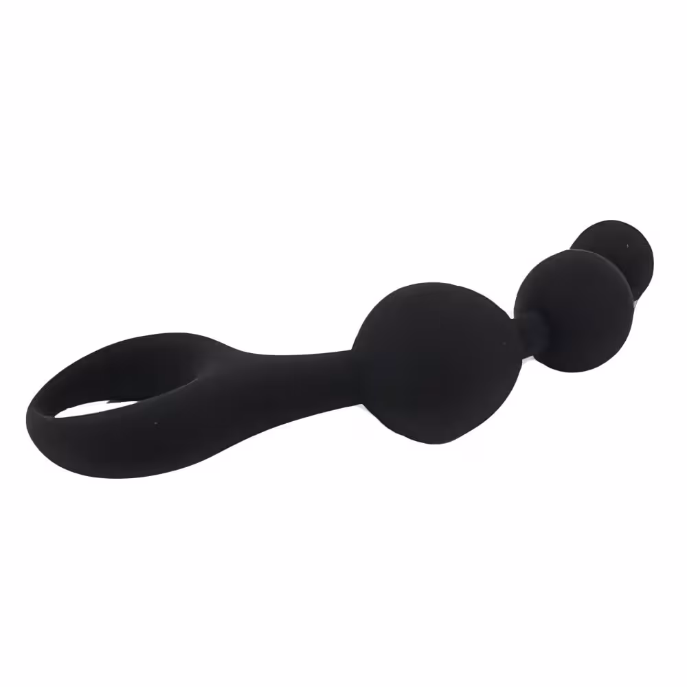 Loving Joy Triple Ripple Anal Beads-Black image 4