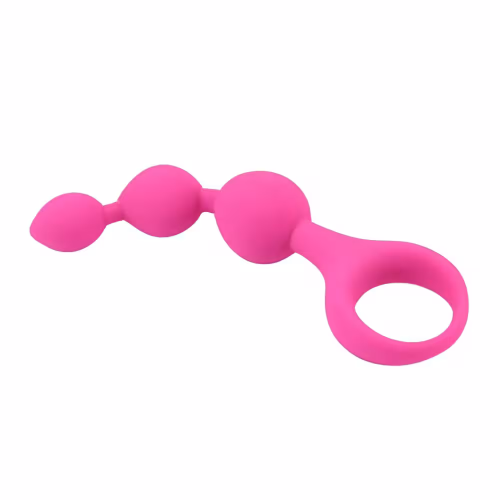 Loving Joy Triple Ripple Anal Beads-Pink image 5