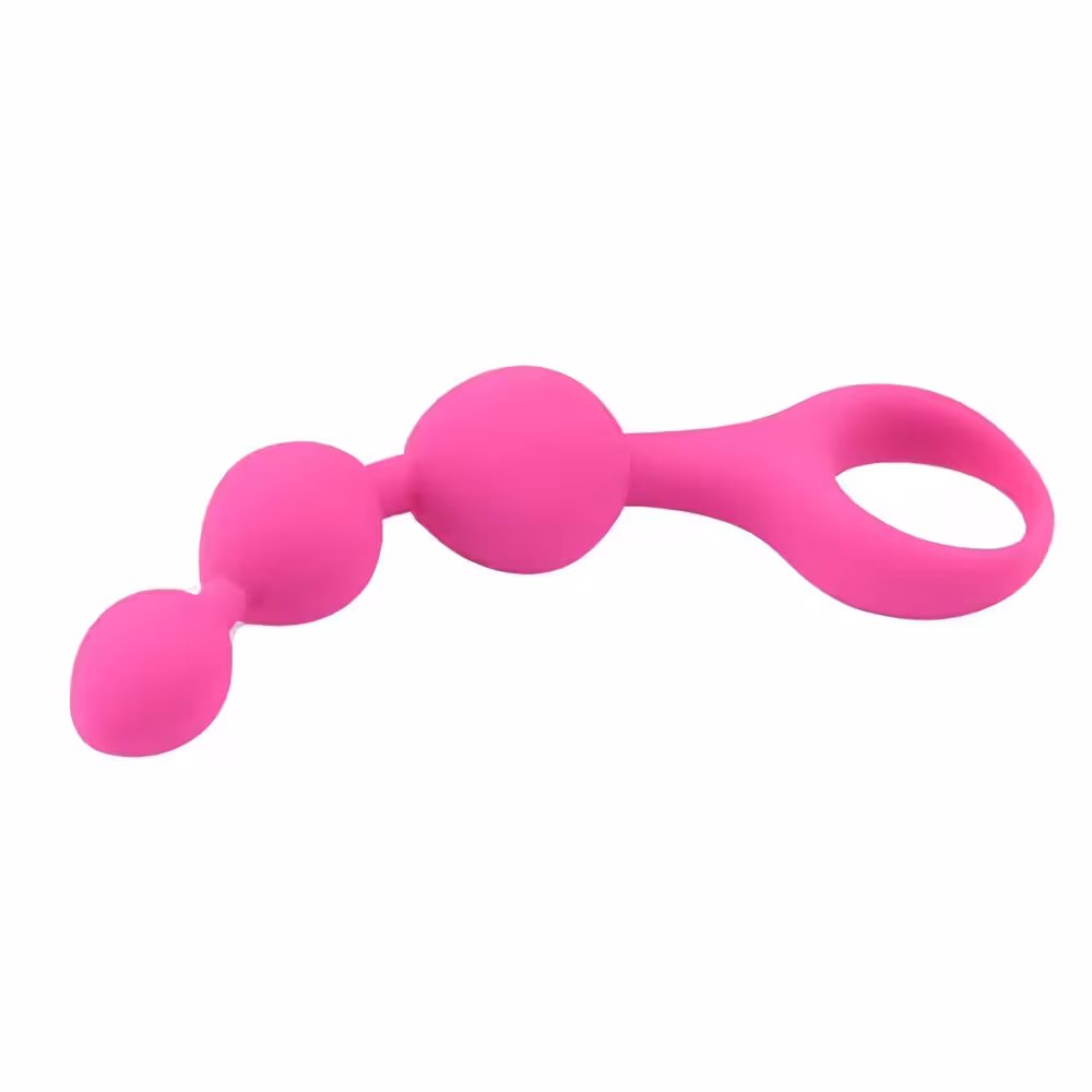 Loving Joy Triple Ripple Anal Beads-Pink image 6