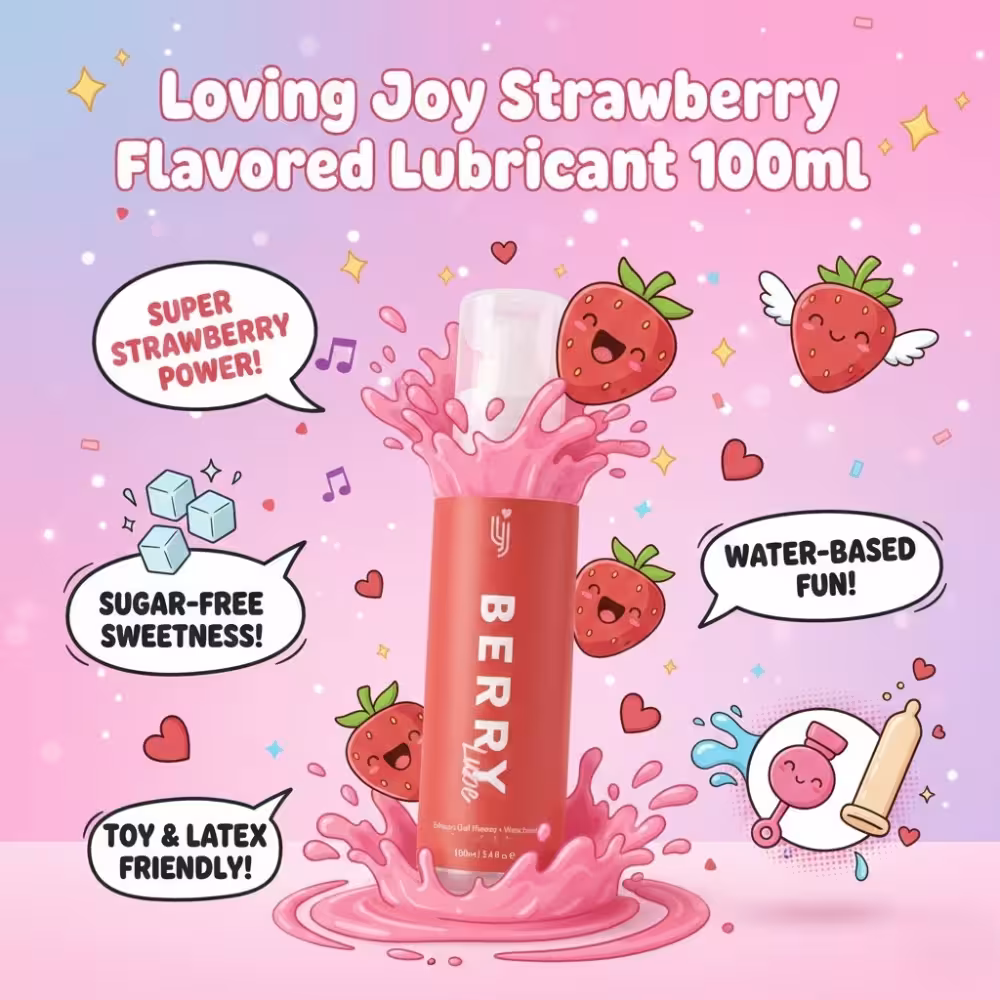 Loving Joy Strawberry Flavoured Lubricant 100ml image 3