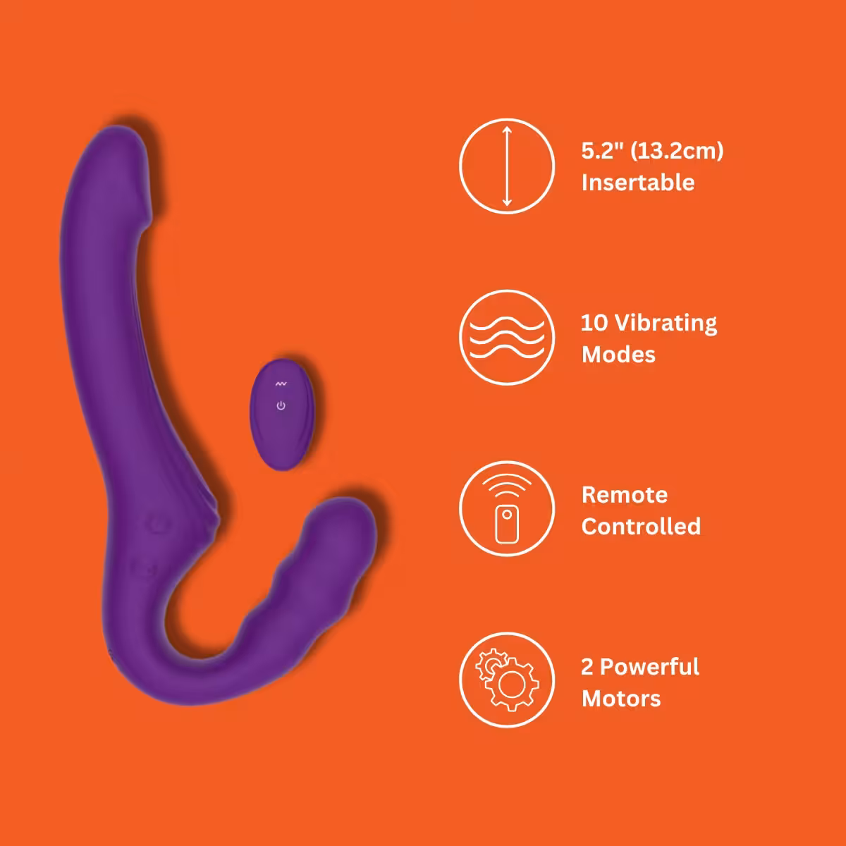 Mina Echo Remote Vibrating Strapless Strap On image 8