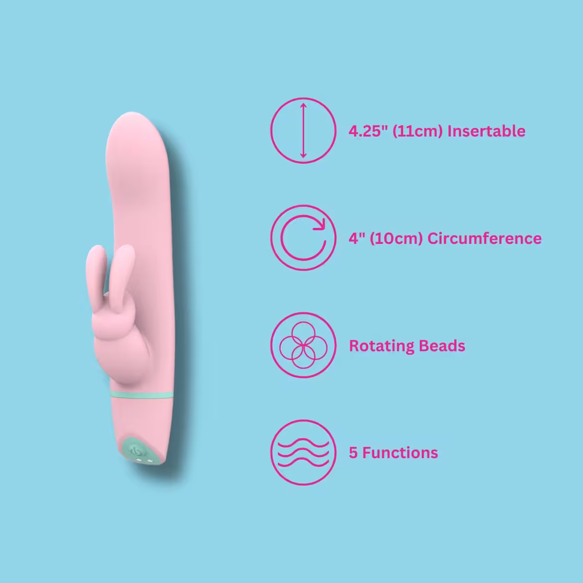 Mina Ripple Vibrating & Rotating Rabbit Vibrator image 4