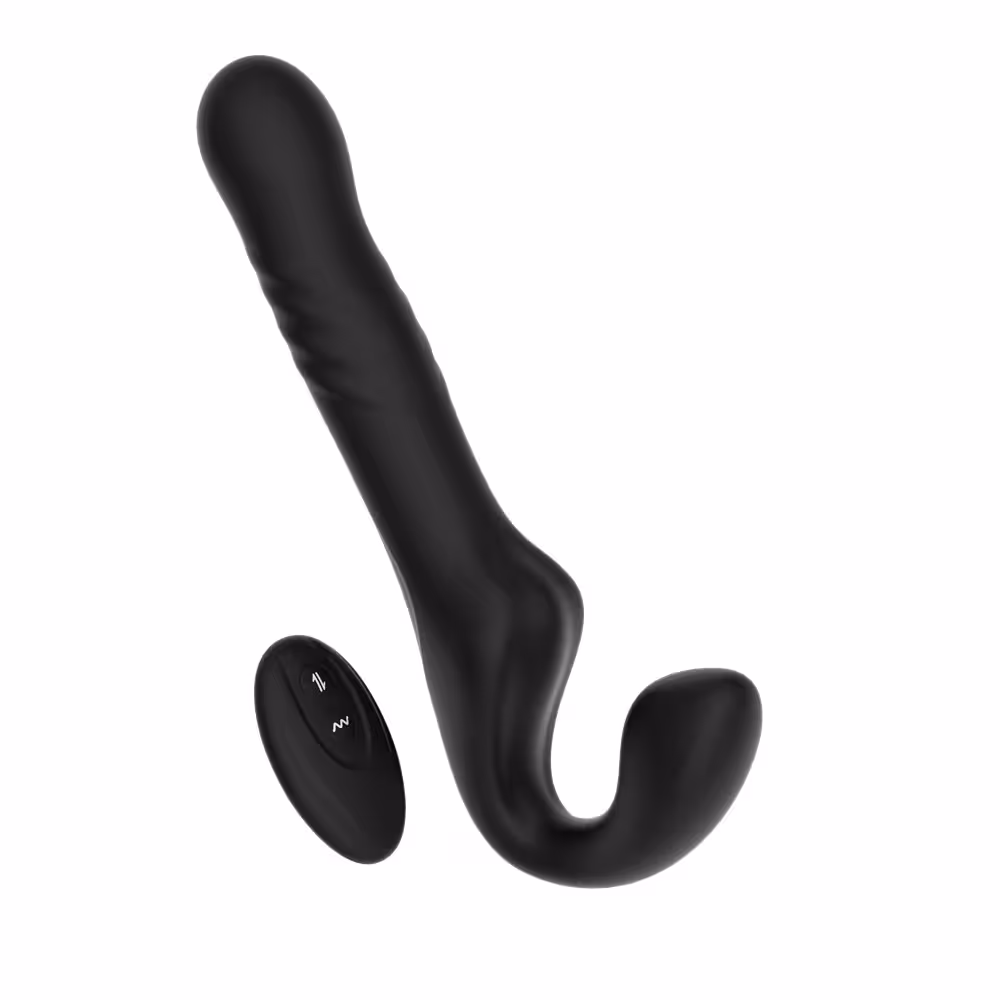 Mina Surge Remote Thrusting & Vibrating Strapless Strap On image 2