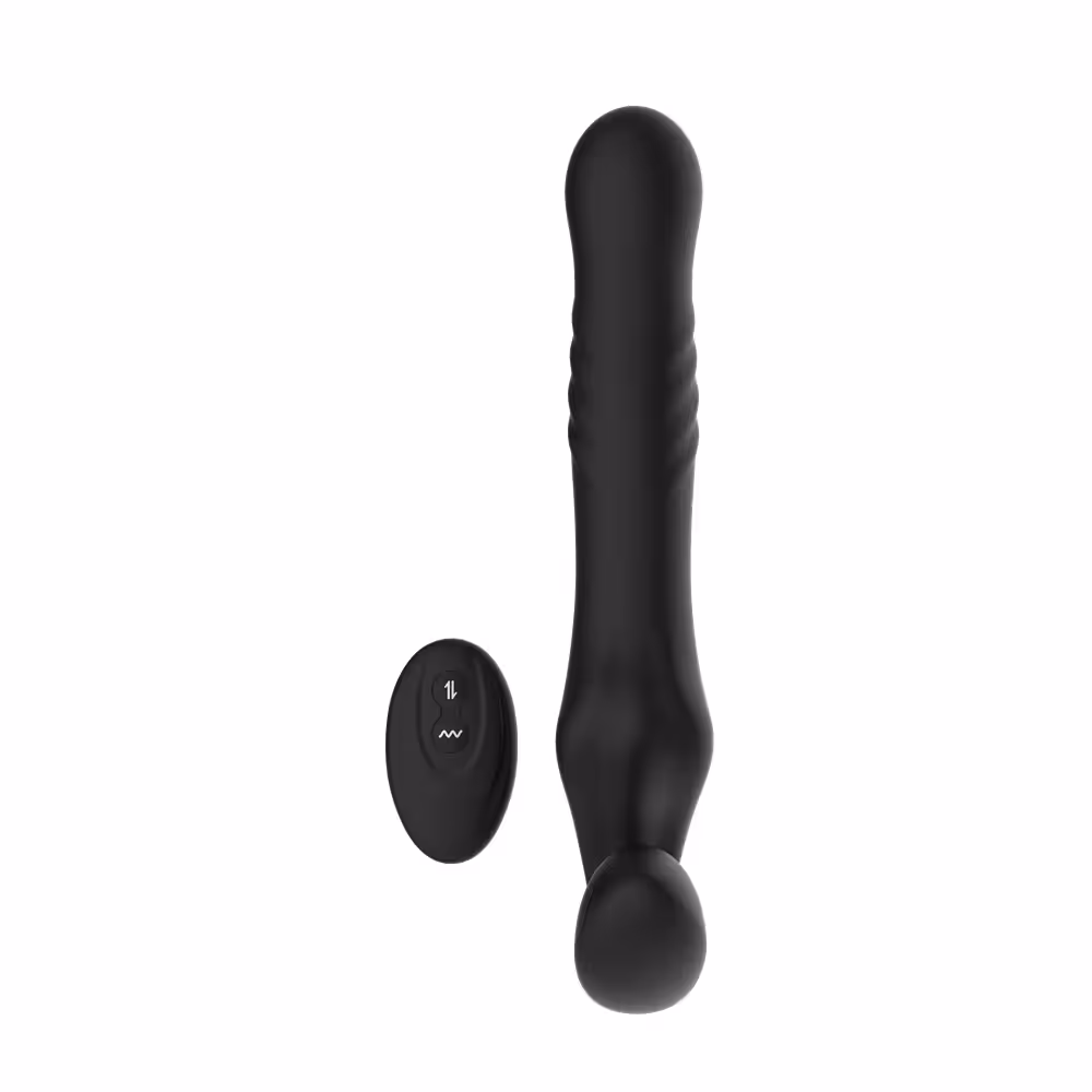 Mina Surge Remote Thrusting & Vibrating Strapless Strap On image 3