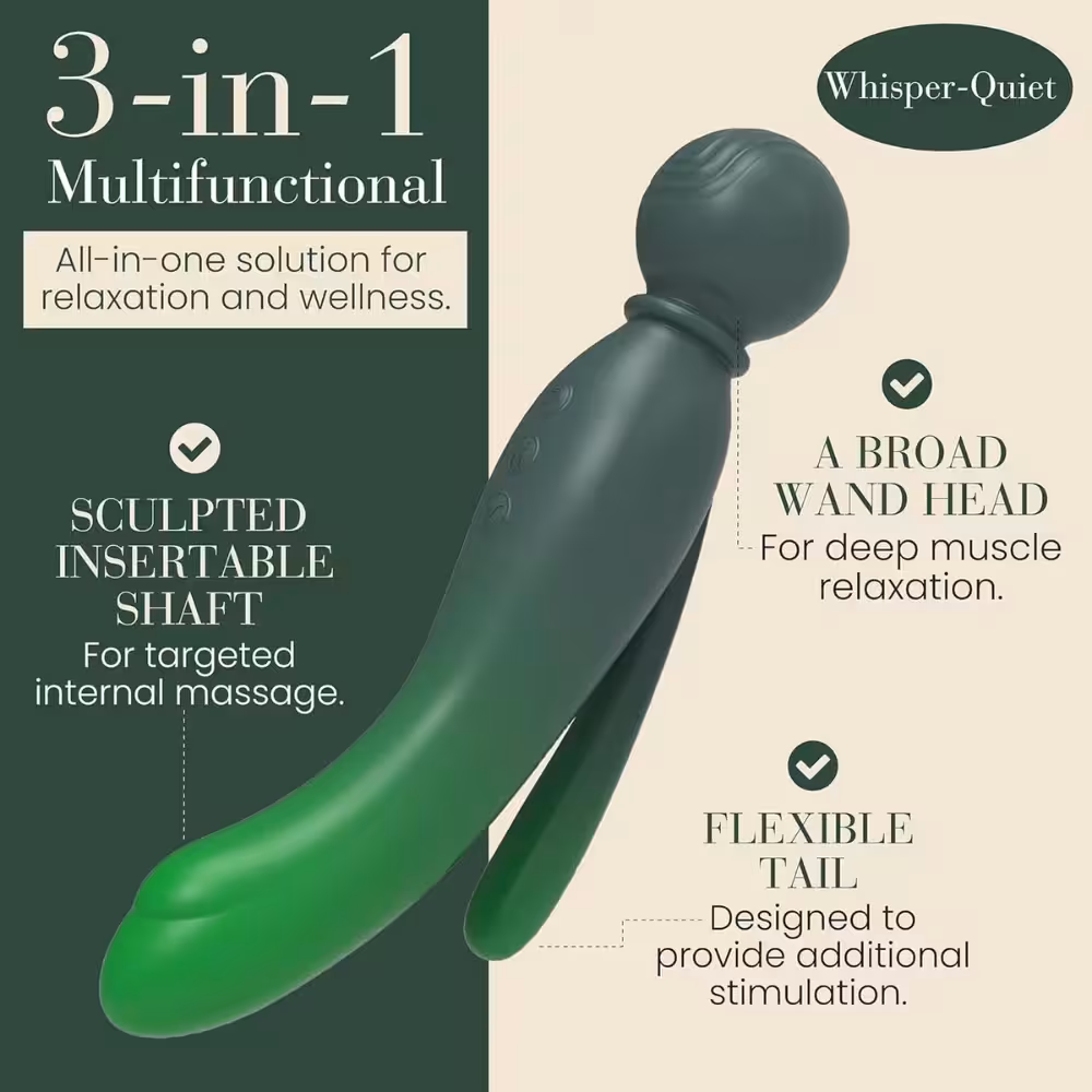 MYLO 3-in-1 Body Wand Massager Earth image 2