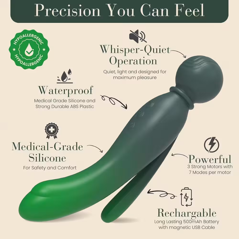 MYLO 3-in-1 Body Wand Massager Earth image 3