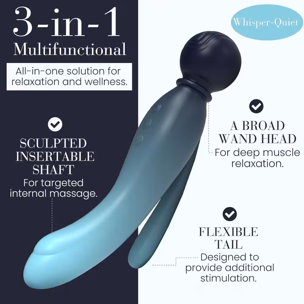 MYLO 3-in-1 Body Wand Massager Water image 2