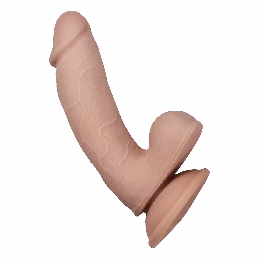 RealCocks Dual Layer Bendable Dildo 7 Inch Vanilla image 4