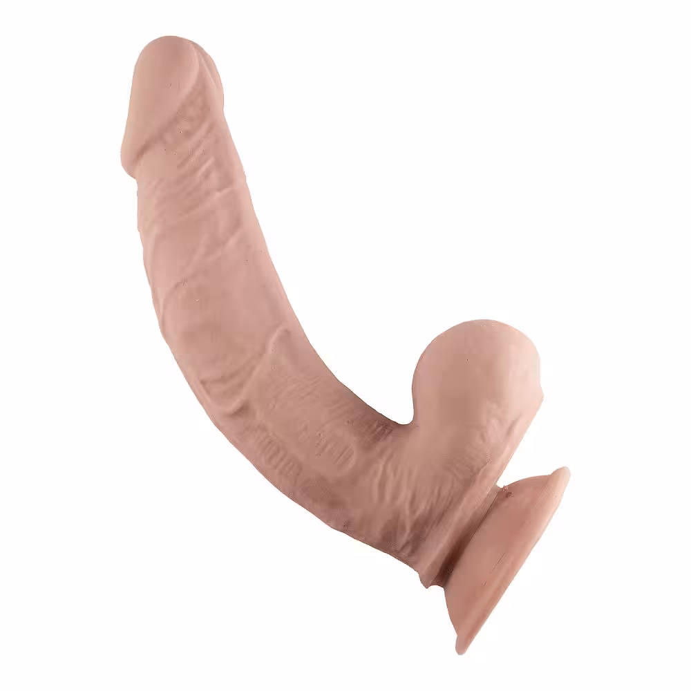 RealCocks Dual Layer Bendable Dildo 9 Inch Vanilla image 4