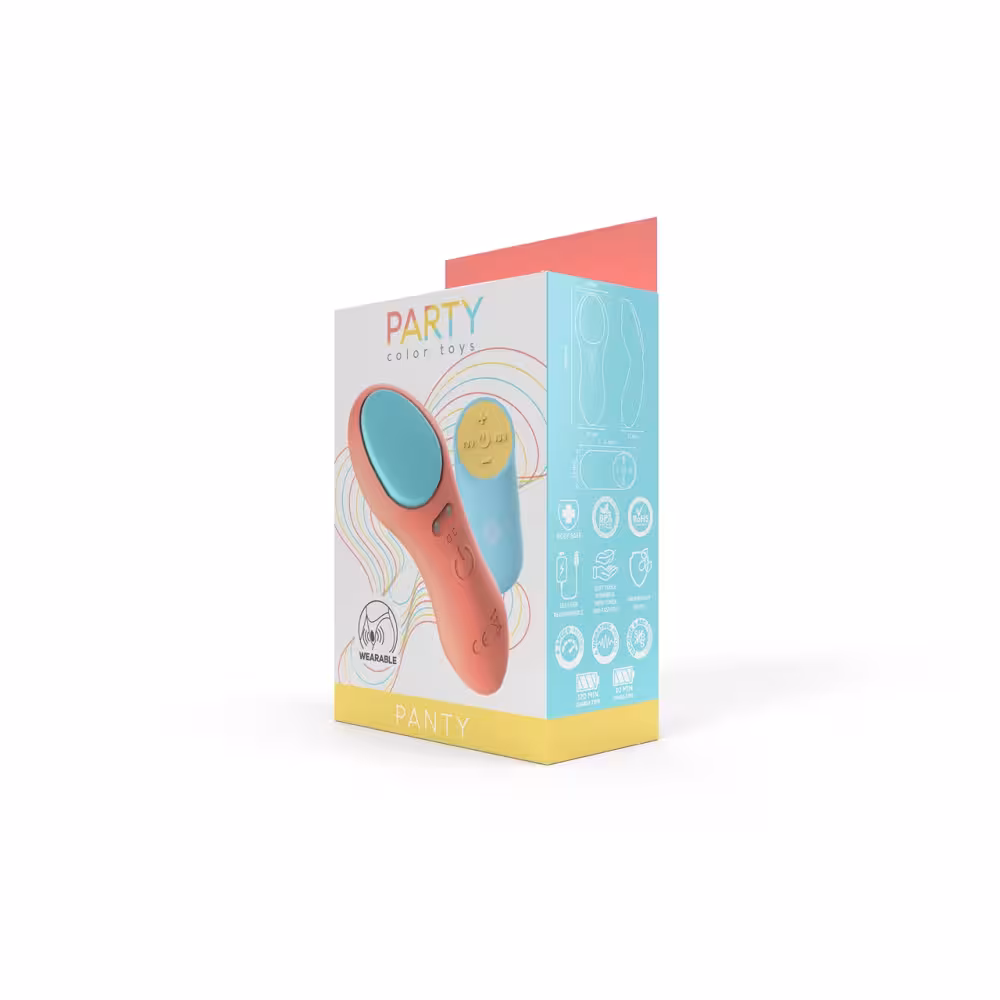 Party Color PANTY Remote Control Vibrator Orange image 4