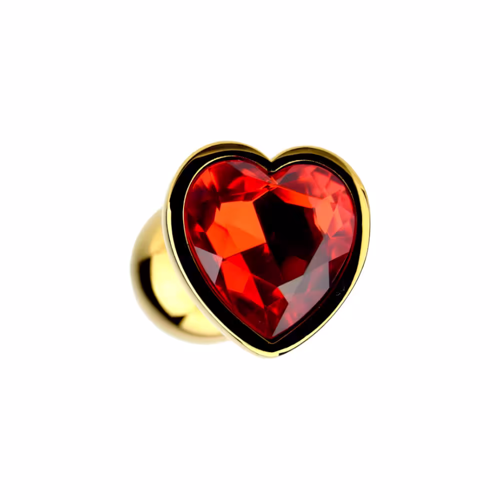 Precious Metals Heart Shaped Butt Plug-Gold image 2