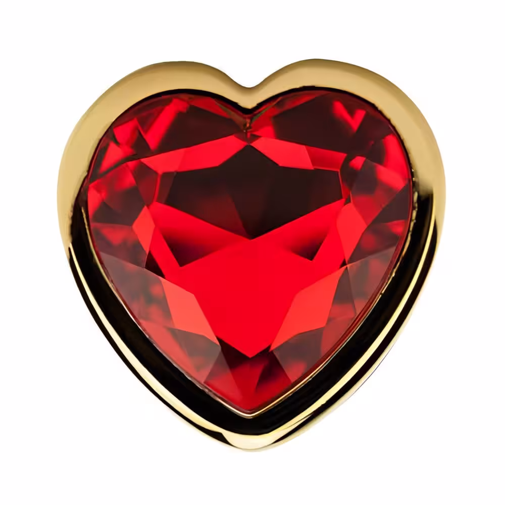 Precious Metals Heart Shaped Butt Plug-Gold image 3
