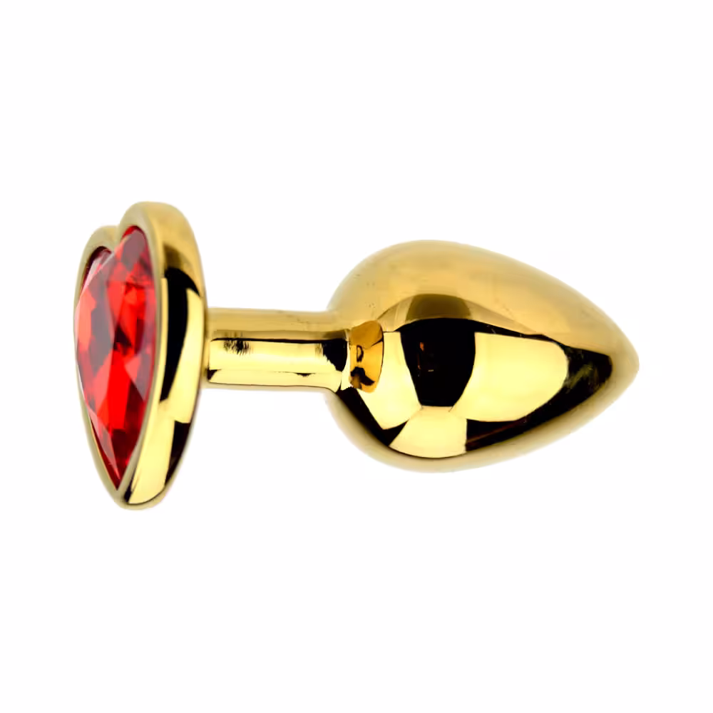 Precious Metals Heart Shaped Butt Plug-Gold image 5