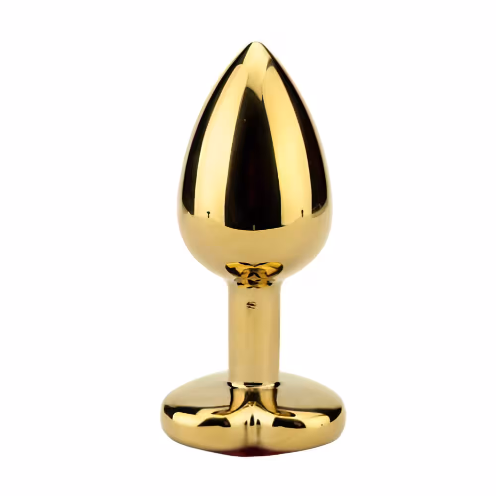 Precious Metals Heart Shaped Butt Plug-Gold image 6
