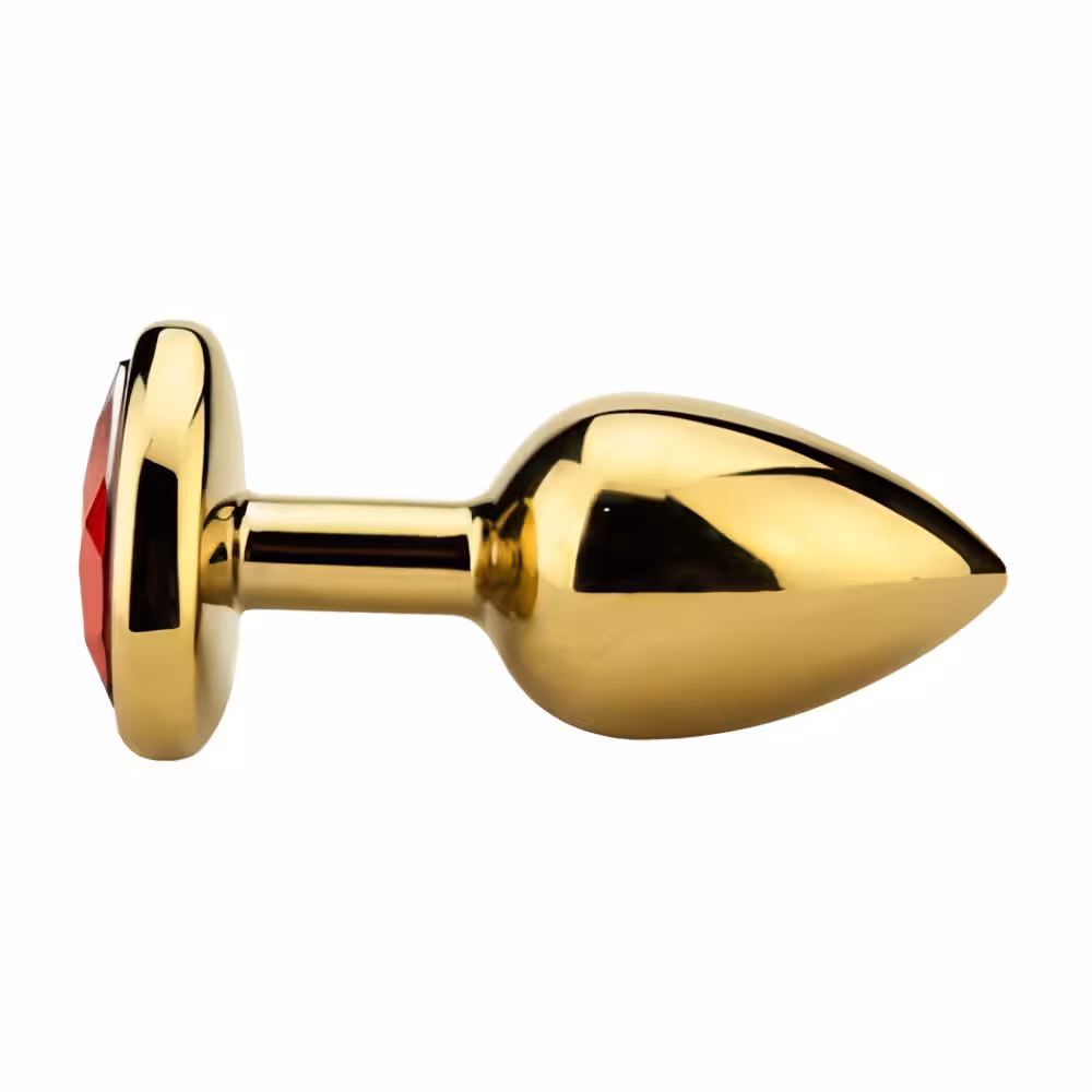 Precious Metals Heart Shaped Butt Plug-Gold image 7