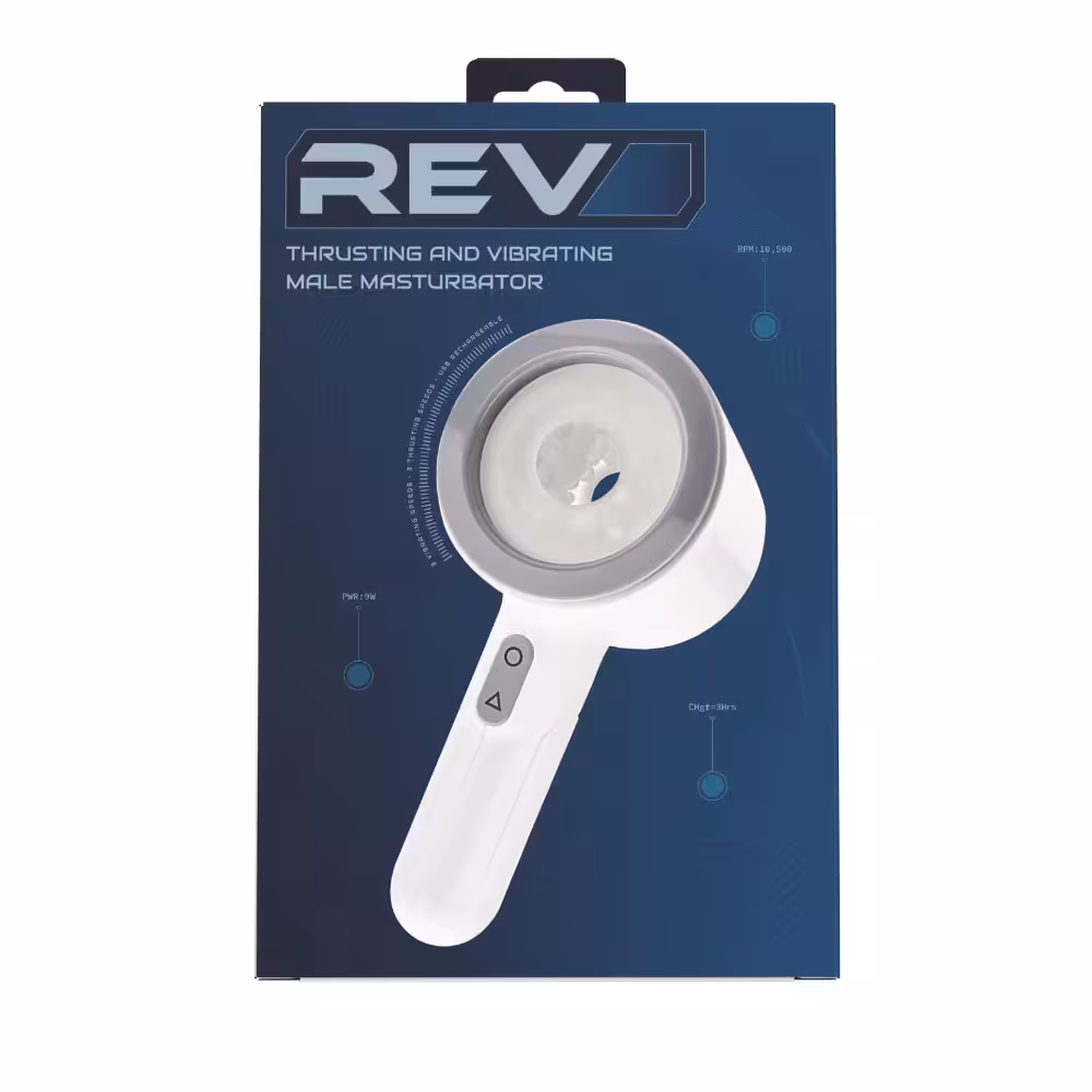 REV Thrusting and Vibrating Open Ended Male Masturbator image 7