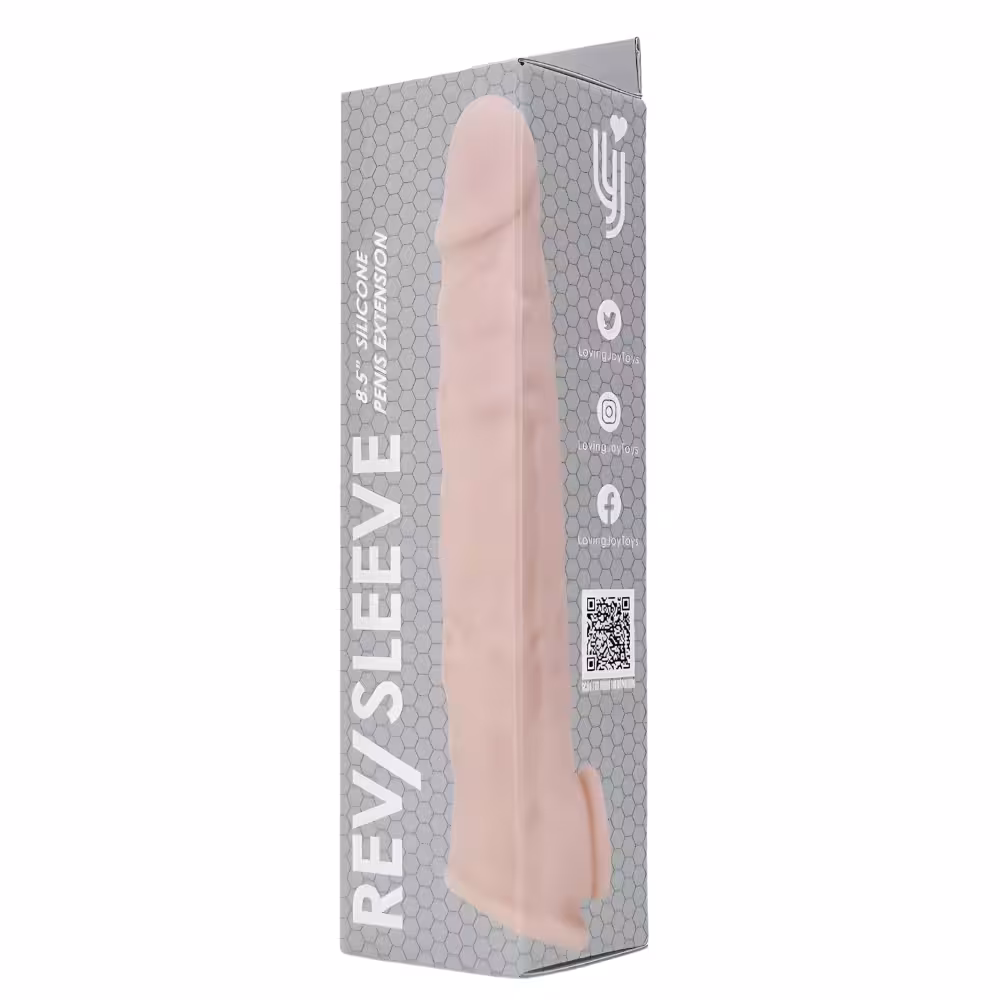 Rev-Sleeves 8.5 Inch Realistic Silicone Penis Extension Sleeve image 5