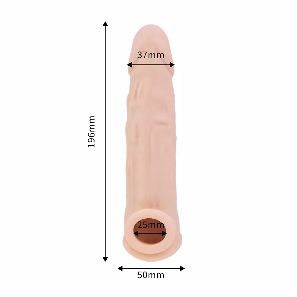 Rev-Sleeves 8 Inch Realistic Silicone Penis Extension Sleeve image 3