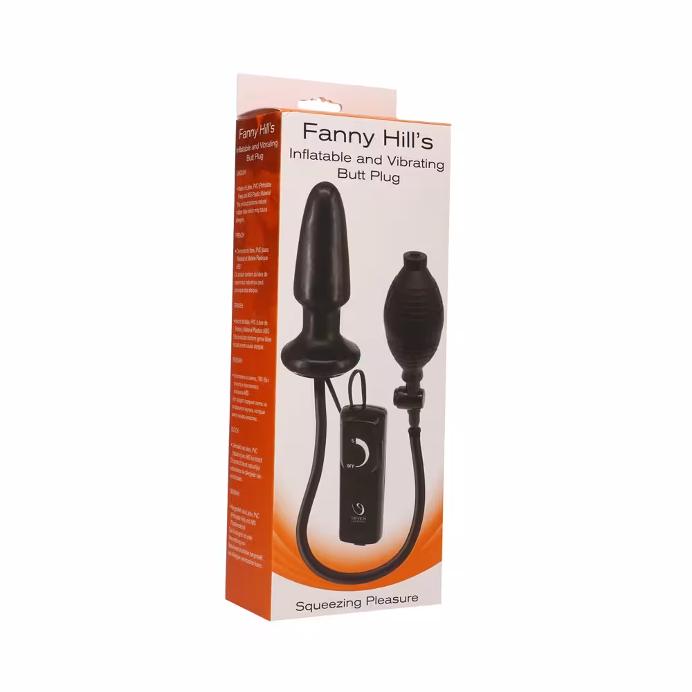 Inflatable Vibrating Butt Plug Black image 2