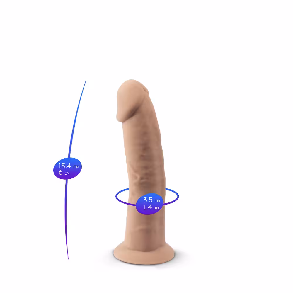 SilexD 6 inch Realistic Silicone Dual Density Dildo with Suction Cup image 4